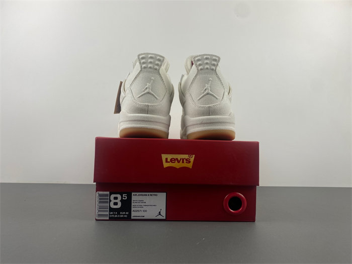 Air Jordan 4 Levi’s x Air Jordan 4 “White” AO2571-100