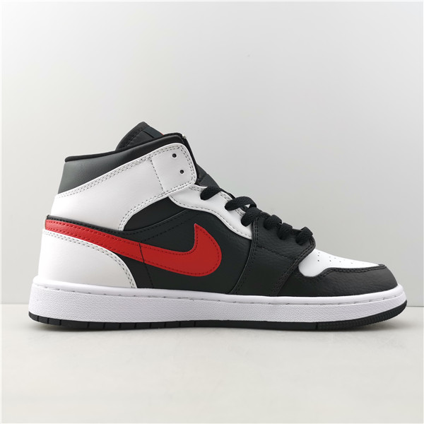 Air Jordan 1 Mid Black White Red