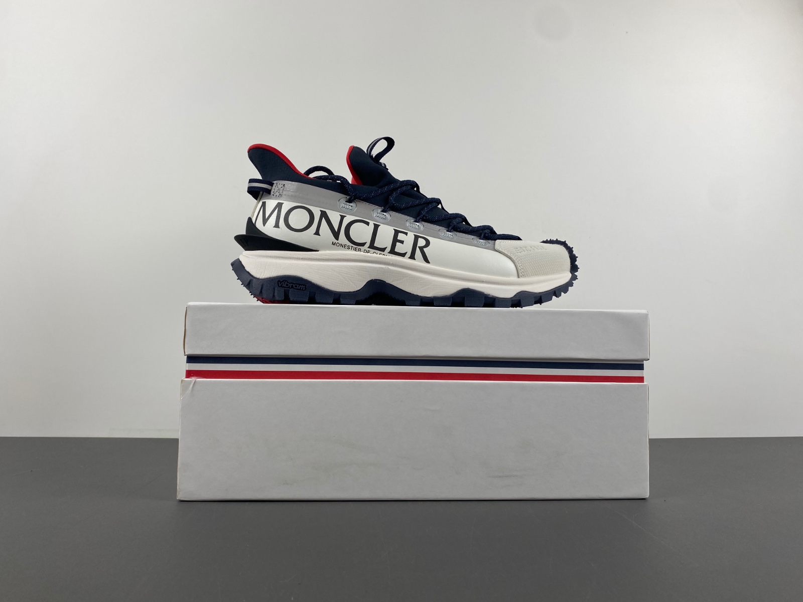 Moncler White dark blue red