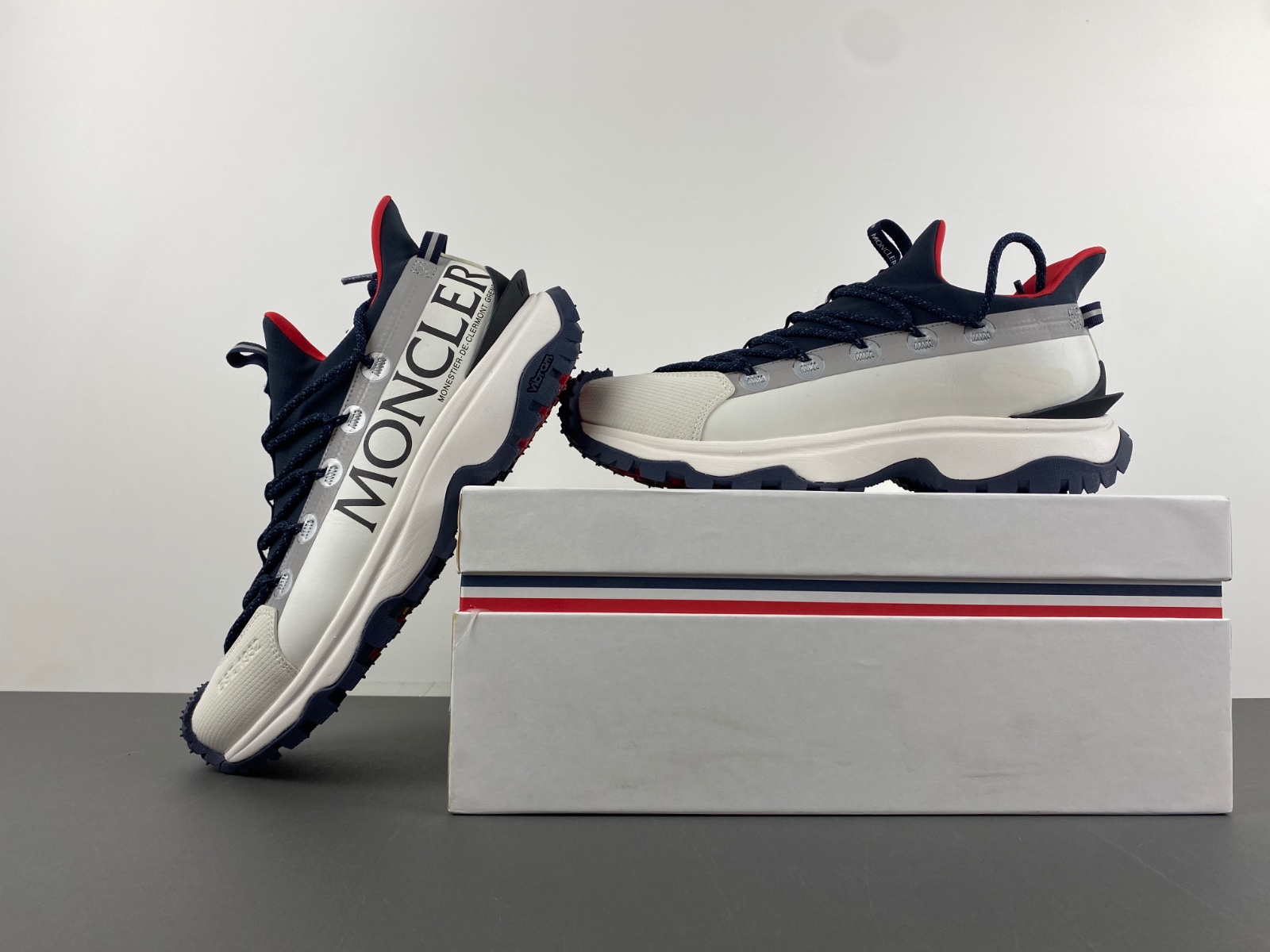 Moncler White dark blue red